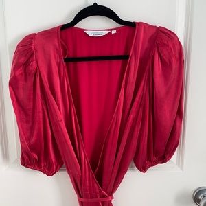 & Other Stories Red Wrap Dress